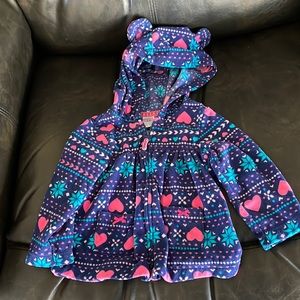 Baby girls fleece zip up hoodie/jacket